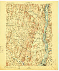 Coxsackie New York Historical topographic map, 1:62500 scale, 15 X 15 Minute, Year 1894