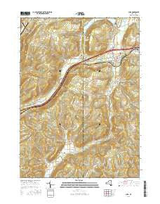 Cuba New York Current topographic map, 1:24000 scale, 7.5 X 7.5 Minute, Year 2016