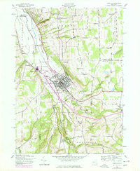 Dansville New York Historical topographic map, 1:24000 scale, 7.5 X 7.5 Minute, Year 1942