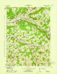 Davenport New York Historical topographic map, 1:31680 scale, 7.5 X 7.5 Minute, Year 1945