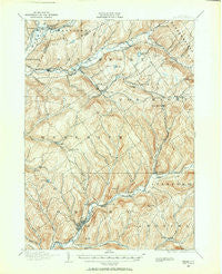 Delhi New York Historical topographic map, 1:62500 scale, 15 X 15 Minute, Year 1909