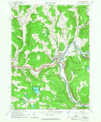 Deposit New York Historical topographic map, 1:24000 scale, 7.5 X 7.5 Minute, Year 1965
