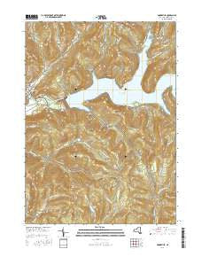 Downsville New York Current topographic map, 1:24000 scale, 7.5 X 7.5 Minute, Year 2016