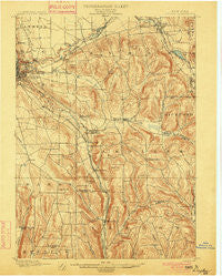 Dryden New York Historical topographic map, 1:62500 scale, 15 X 15 Minute, Year 1900