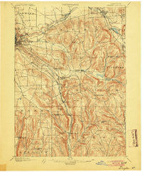 Dryden New York Historical topographic map, 1:62500 scale, 15 X 15 Minute, Year 1900