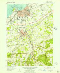 Dunkirk New York Historical topographic map, 1:24000 scale, 7.5 X 7.5 Minute, Year 1954