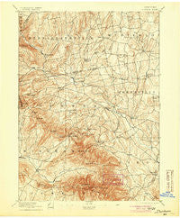 Durham New York Historical topographic map, 1:62500 scale, 15 X 15 Minute, Year 1894