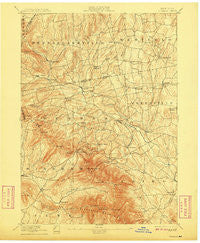 Durham New York Historical topographic map, 1:62500 scale, 15 X 15 Minute, Year 1894