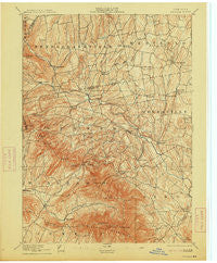 Durham New York Historical topographic map, 1:62500 scale, 15 X 15 Minute, Year 1894