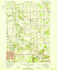 East Aurora New York Historical topographic map, 1:24000 scale, 7.5 X 7.5 Minute, Year 1950