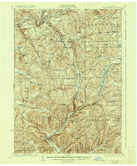 Ellicottville New York Historical topographic map, 1:62500 scale, 15 X 15 Minute, Year 1924