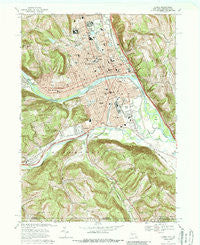 Elmira New York Historical topographic map, 1:24000 scale, 7.5 X 7.5 Minute, Year 1969