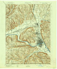 Elmira New York Historical topographic map, 1:62500 scale, 15 X 15 Minute, Year 1895