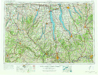 Elmira New York Historical topographic map, 1:250000 scale, 1 X 2 Degree, Year 1962