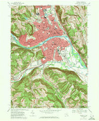 Elmira New York Historical topographic map, 1:24000 scale, 7.5 X 7.5 Minute, Year 1969