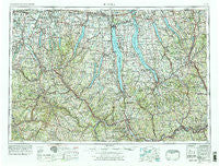 Elmira New York Historical topographic map, 1:250000 scale, 1 X 2 Degree, Year 1962