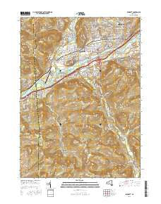 Endicott New York Current topographic map, 1:24000 scale, 7.5 X 7.5 Minute, Year 2016