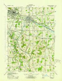 Fairport New York Historical topographic map, 1:31680 scale, 7.5 X 7.5 Minute, Year 1943