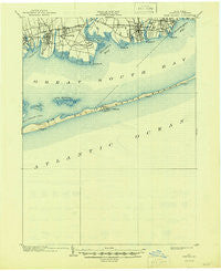 Fire Island New York Historical topographic map, 1:62500 scale, 15 X 15 Minute, Year 1903