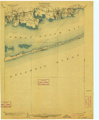 Fire Island New York Historical topographic map, 1:62500 scale, 15 X 15 Minute, Year 1903