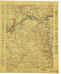 Fonda New York Historical topographic map, 1:62500 scale, 15 X 15 Minute, Year 1898