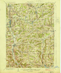 Franklinville New York Historical topographic map, 1:62500 scale, 15 X 15 Minute, Year 1924