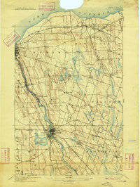 Fulton New York Historical topographic map, 1:62500 scale, 15 X 15 Minute, Year 1900