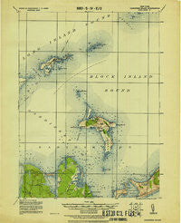 Gardiners Island New York Historical topographic map, 1:62500 scale, 15 X 15 Minute, Year 1921