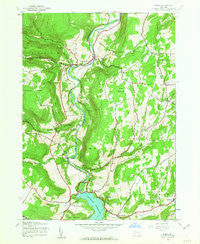Gilboa New York Historical topographic map, 1:24000 scale, 7.5 X 7.5 Minute, Year 1945