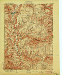 Gilboa New York Historical topographic map, 1:62500 scale, 15 X 15 Minute, Year 1903