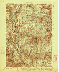 Gilboa New York Historical topographic map, 1:62500 scale, 15 X 15 Minute, Year 1903