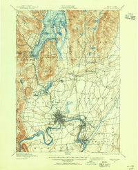 Glens Falls New York Historical topographic map, 1:62500 scale, 15 X 15 Minute, Year 1895