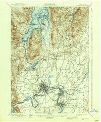 Glens Falls New York Historical topographic map, 1:62500 scale, 15 X 15 Minute, Year 1938