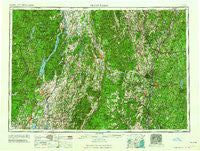 Glens Falls New York Historical topographic map, 1:250000 scale, 1 X 2 Degree, Year 1964