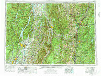Glens Falls New York Historical topographic map, 1:250000 scale, 1 X 2 Degree, Year 1956
