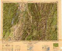 Glens Falls New York Historical topographic map, 1:250000 scale, 1 X 2 Degree, Year 1950