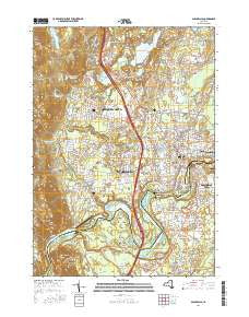 Glens Falls New York Current topographic map, 1:24000 scale, 7.5 X 7.5 Minute, Year 2016