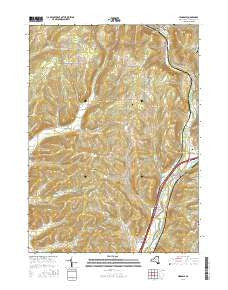Hinsdale New York Current topographic map, 1:24000 scale, 7.5 X 7.5 Minute, Year 2016