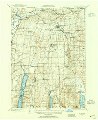 Honeoye New York Historical topographic map, 1:62500 scale, 15 X 15 Minute, Year 1901