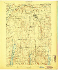 Honeoye New York Historical topographic map, 1:62500 scale, 15 X 15 Minute, Year 1904