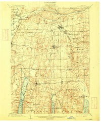 Honeoye New York Historical topographic map, 1:62500 scale, 15 X 15 Minute, Year 1904