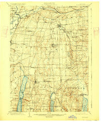 Honeoye New York Historical topographic map, 1:62500 scale, 15 X 15 Minute, Year 1904