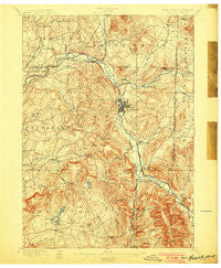 Hoosick New York Historical topographic map, 1:62500 scale, 15 X 15 Minute, Year 1897