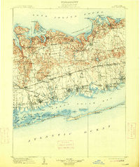 Islip New York Historical topographic map, 1:125000 scale, 30 X 30 Minute, Year 1904