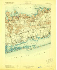 Islip New York Historical topographic map, 1:125000 scale, 30 X 30 Minute, Year 1904