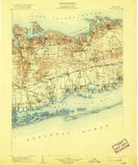 Islip New York Historical topographic map, 1:125000 scale, 30 X 30 Minute, Year 1904