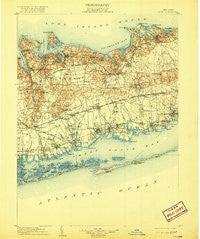 Islip New York Historical topographic map, 1:125000 scale, 30 X 30 Minute, Year 1904