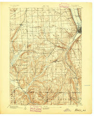 Ithaca New York Historical topographic map, 1:62500 scale, 15 X 15 Minute, Year 1895