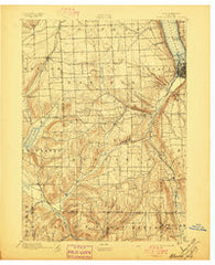 Ithaca New York Historical topographic map, 1:62500 scale, 15 X 15 Minute, Year 1895