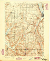 Ithaca New York Historical topographic map, 1:62500 scale, 15 X 15 Minute, Year 1895